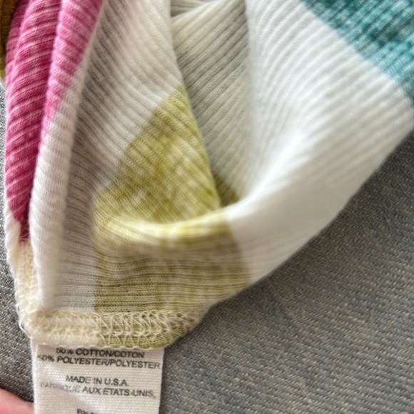 Vintage Intimately Free People Cream Ribbed Stripe Tank Top S - Picture 6 of 7